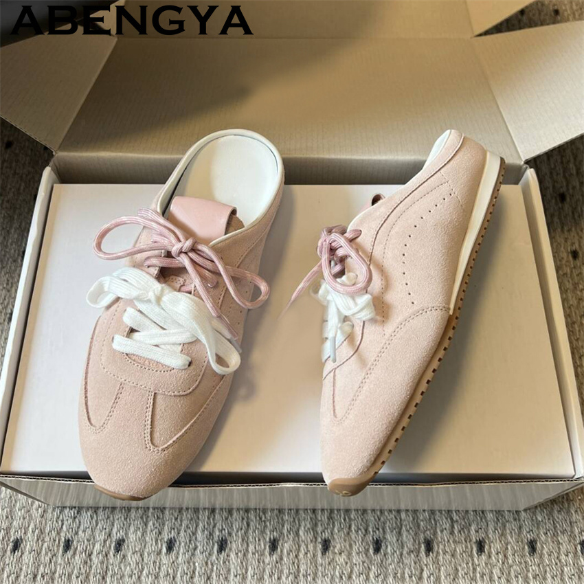 Oxford Lace Up Women - Zapatillas planas informales con cordones para