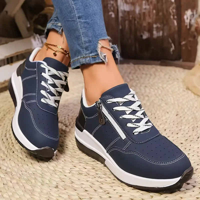 Oxford Lace Up Women - Zapatillas de deporte con plataforma y