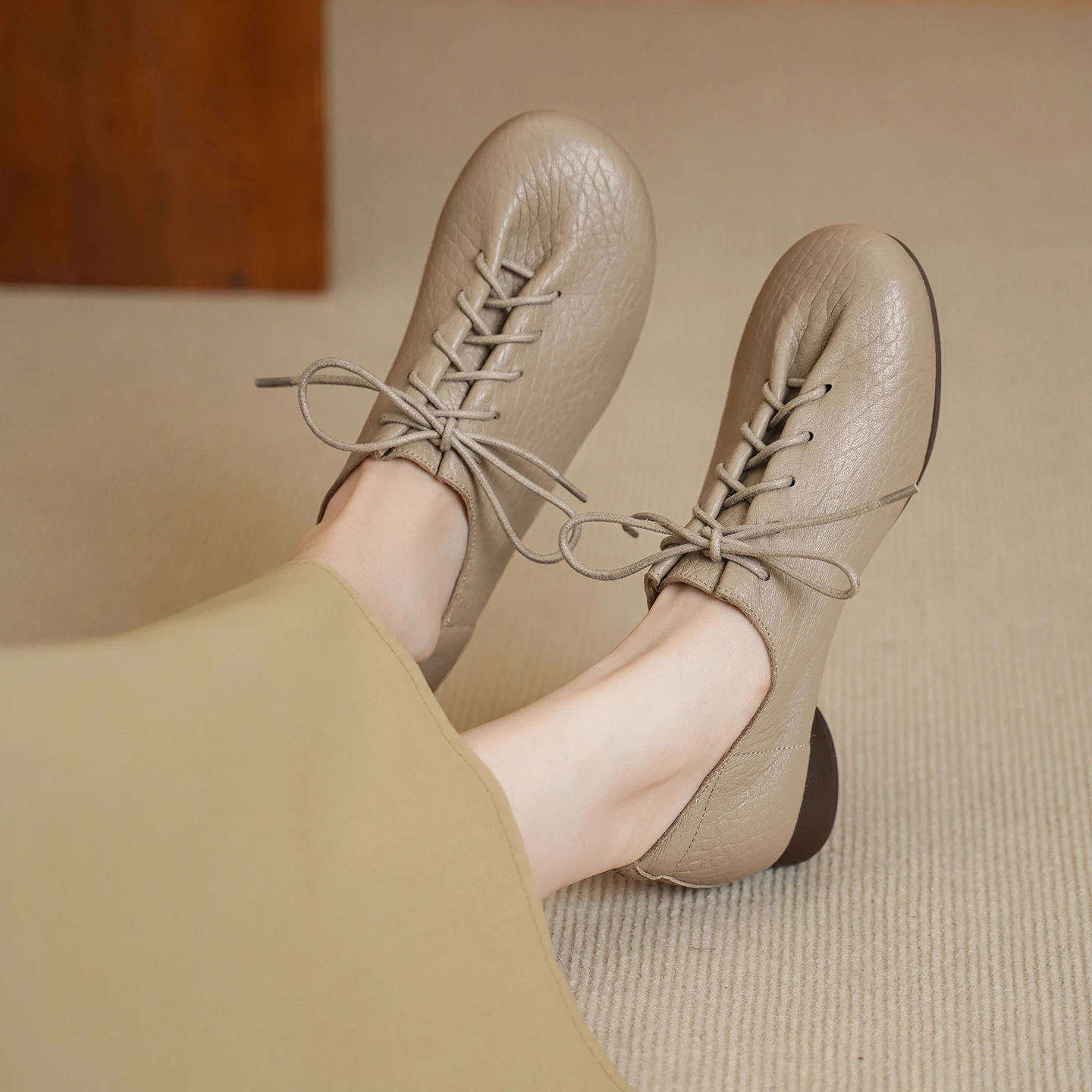 Oxford Lace Up Women - Nuevos zapatos Oxford de piel de