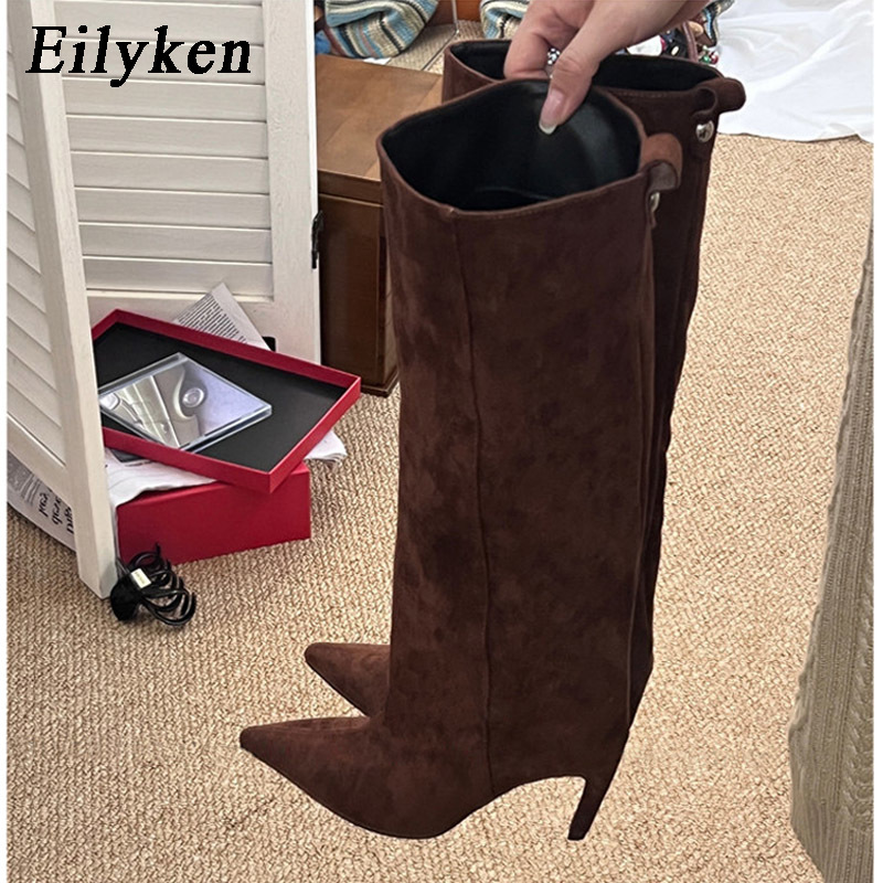Knee High Boots Women - Eilyken Botas Altas de Tacón Fino