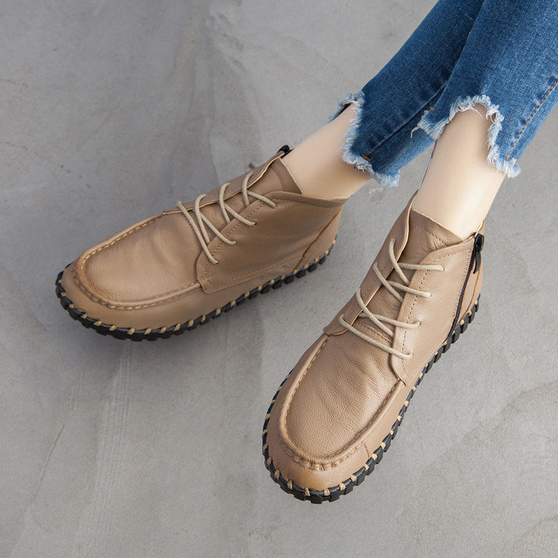 Botas de piel auténtica para m - Oxford Lace Up Women reseña y precio