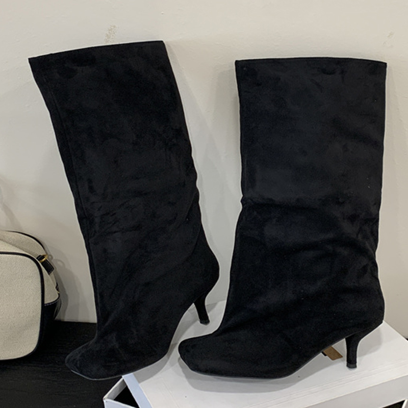 Invierno calle Punk punta redo - Knee High Boots Women reseña y precio