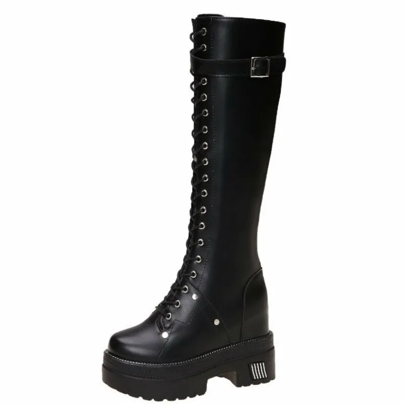 Botas hasta la rodilla con pla - Knee High Boots Women reseña y precio