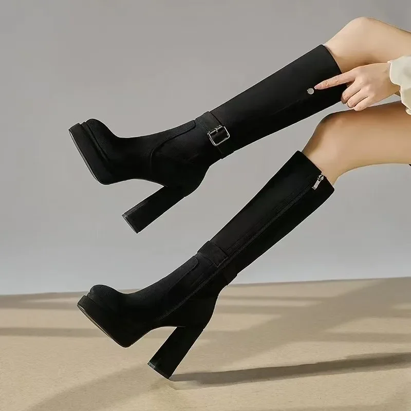 Plataforma de mujer Tacón alto - Knee High Boots Women reseña y precio