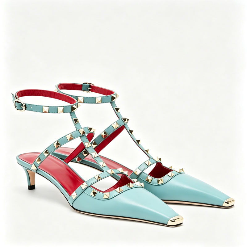 Sandalias de tacón bajo con re - Women'S Shoes Quality reseña y precio