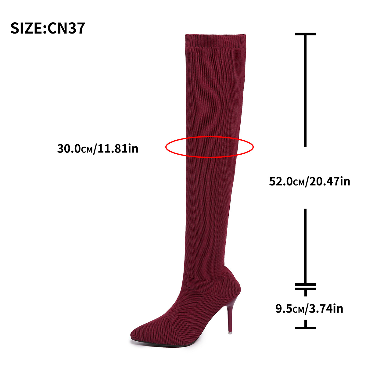Botas de calcetín hasta la rod - Sock Boot Women reseña y precio