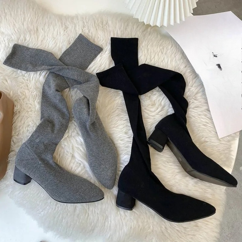 Zapatos de calcetín hasta la r - Sock Boot Women reseña y precio