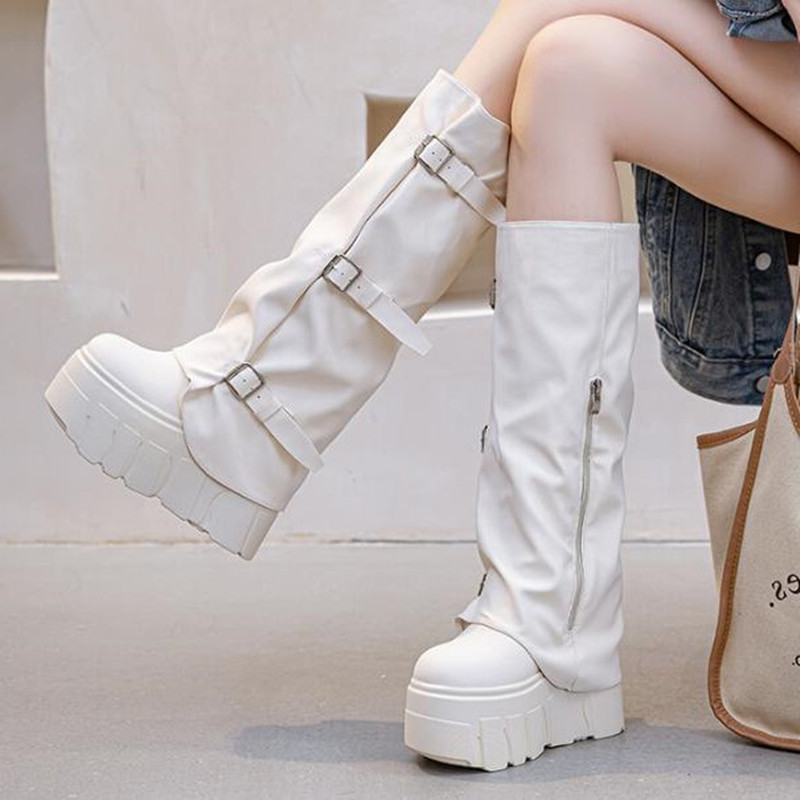 Nuevo 2026 marca de moda Otoño - Knee High Boots Women reseña y precio