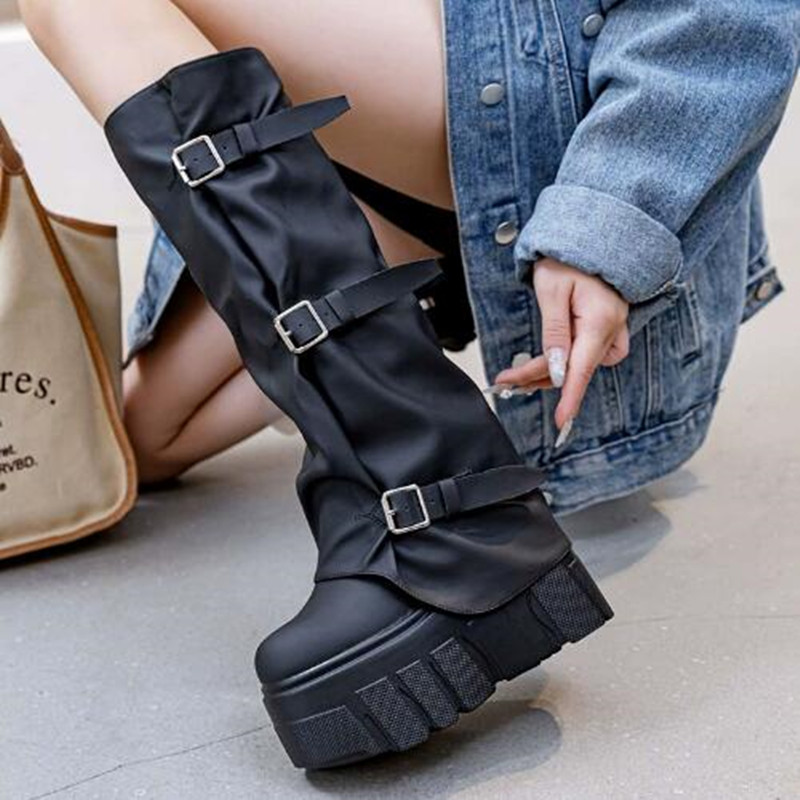 Nuevo 2026 marca de moda Otoño - Knee High Boots Women reseña y precio