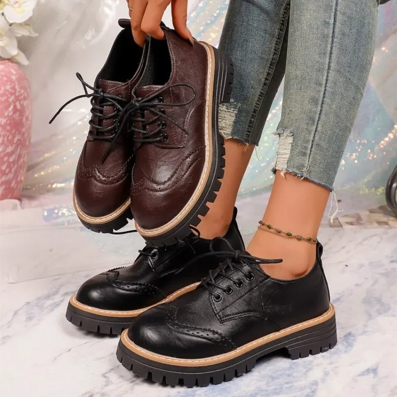 Zapatos Oxford clásicos con pl - Oxford Lace Up Women reseña y precio
