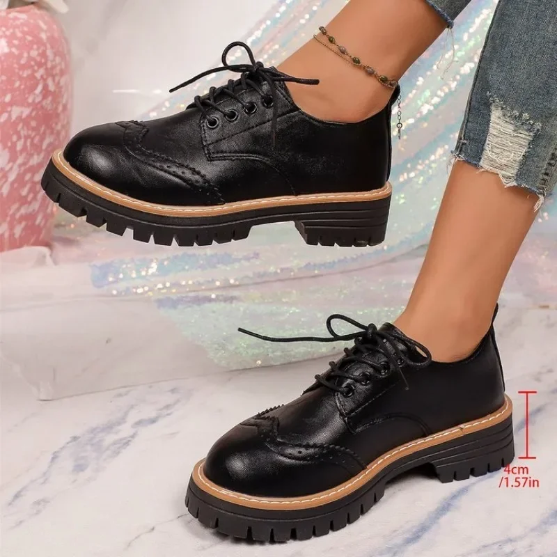 Zapatos Oxford clásicos con pl - Oxford Lace Up Women reseña y precio